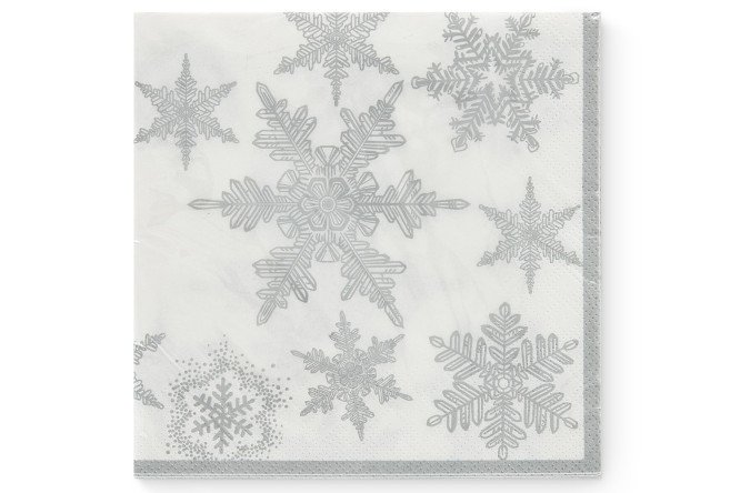 Изображение товара Салфетки трёхслойные Silver snowflakes