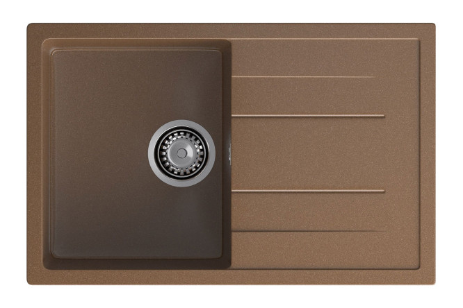 Изображение товара Врезная кухонная мойка с крылом GRANFEST Quadro GF-Q-780L 77х49.5х20 см