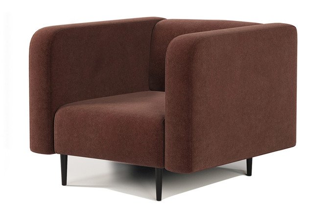 Изображение товара Комфортабельное кресло Акцент из велюра, современные размеры и надежность