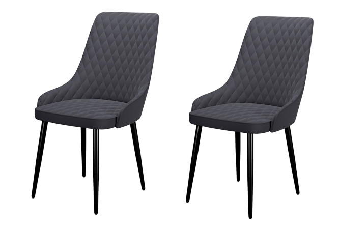 Изображение товара Комплект стульев DIKLINE 305 с велюровой обивкой и металлическими ножками