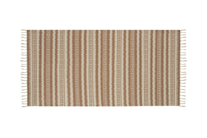 Изображение товара Ковёр HOFF Scandi Stripes 80х150 см из хлопка и полиэстера