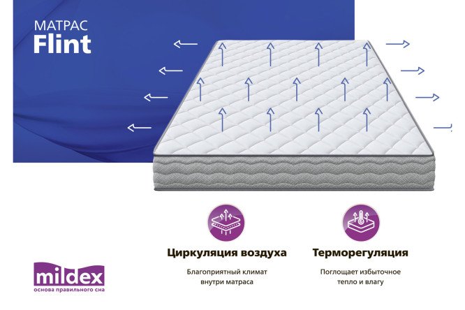 Матрас MILDEX Flint 80х200 см