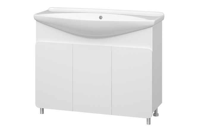 Изображение товара Тумба напольная Чегет 105 П-Чег-01105-011 с раковиной и 3 дверями