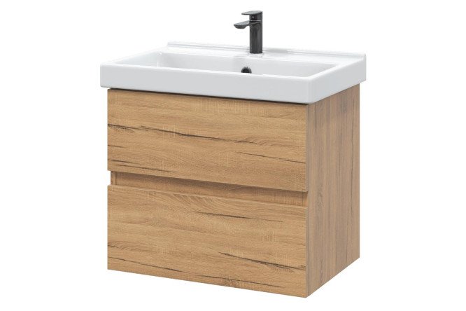 Изображение товара Тумба подвесная Sanstar Lavanti 60.5 см дуб вотан с раковиной