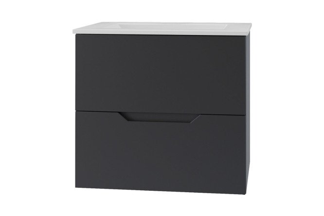 Изображение товара Тумба подвесная ORANGE Line Li-60Tub+RA 61.5 см, цвет каркаса чёрный, фасада чёрный