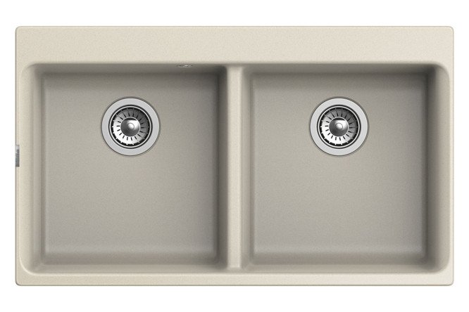 Изображение товара Врезная кухонная мойка RIVELATO Axel X-90-2D из кварца 87х52х20 см