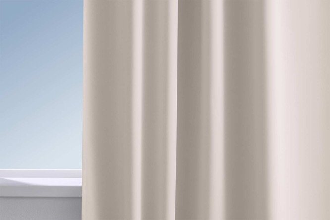 Изображение товара Штора HOFF Гуашь бежевый 145х300 см блокирующая свет 1 шт.