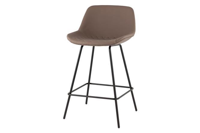 Стул полубарный Stool Group Деймон 47.5х90х49 см, цвет обивки коричневый, ножек чёрный