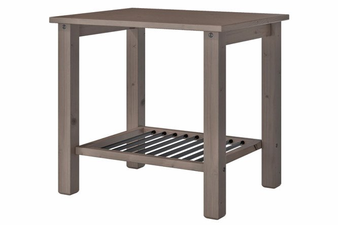 Изображение товара Тумба прикроватная Рейн из массива сосны серого цвета