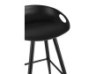 Стул барный Stool Group Флэш 48х82х45 см, цвет сидушки чёрный, ножек чёрный