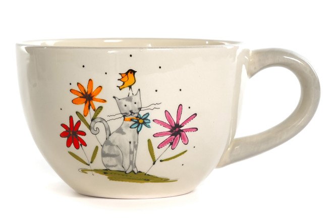 Изображение товара Бульонница Elrington Серый кот Керамика