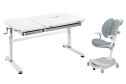 Комплект мебели Cubby парта Iris Grey и кресло с подлокотниками Arnica Grey
