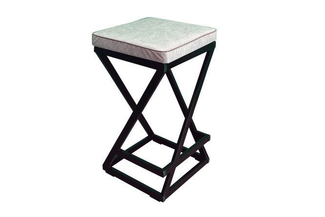 Изображение товара Полубарный табурет Лофт 37.5х65х37 см бежевый с черными ножками