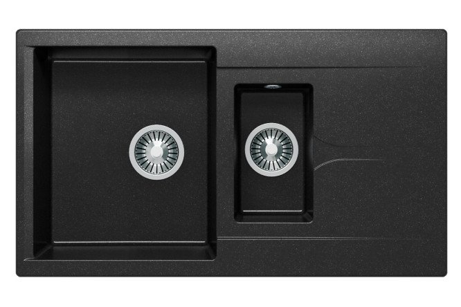 Изображение товара Врезная моечная мойка POLYGRAN Brig из мрамора 87х50х21.6 см с крылом