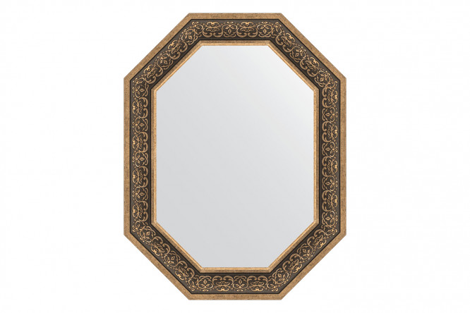 Изображение товара Зеркало настенное в багетной раме EVOFORM Polygon BY 7239, вензель серебряный 69х89 см