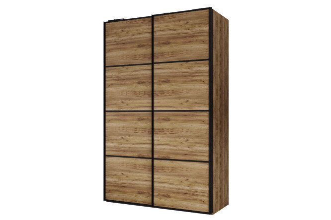 Изображение товара Шкаф-купе Оскар Ультра 150х236х58 см дуб табачный чёрный профиль