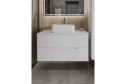 Тумба подвесная ORANGE Line 100 Li-100TuwMDF+B02-460W 100.5 см, цвет каркаса белый, фасада белый