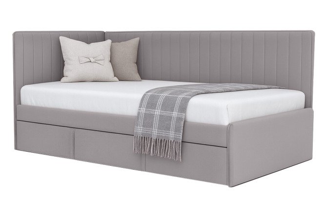 Изображение товара Кровать Ariana 80х160 см серого цвета для спальни и гостевой комнаты