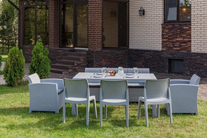 Изображение товара Комплект мебели Lana Dining цвет светло-серый