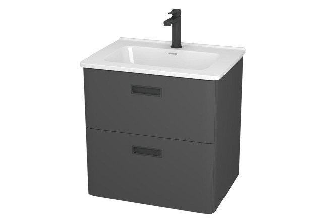 Изображение товара Подвесная тумба Tuscany 60 с раковиной Rimini 60 6010 графит матовый