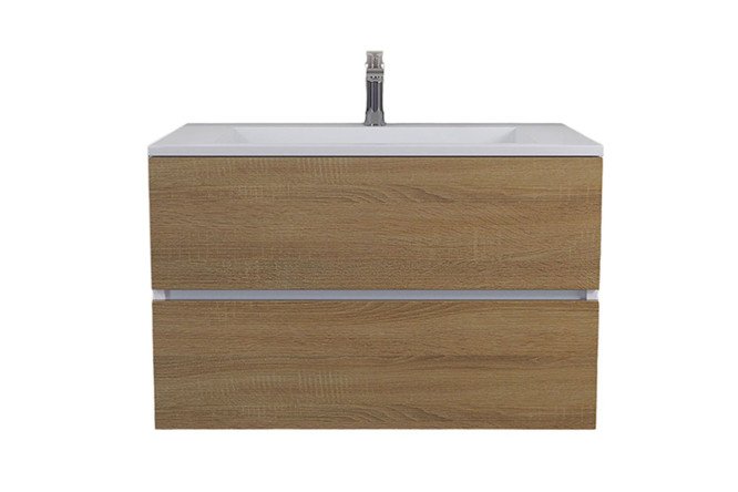 Изображение товара Подвесная тумба для ванной Uperwood Barsa 80.2 см с раковиной белая МДФ