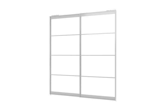 Изображение товара Комплект рам HOFF Блокс Ультра с доводчиком для раздвижных дверей 200х236 см серебряный