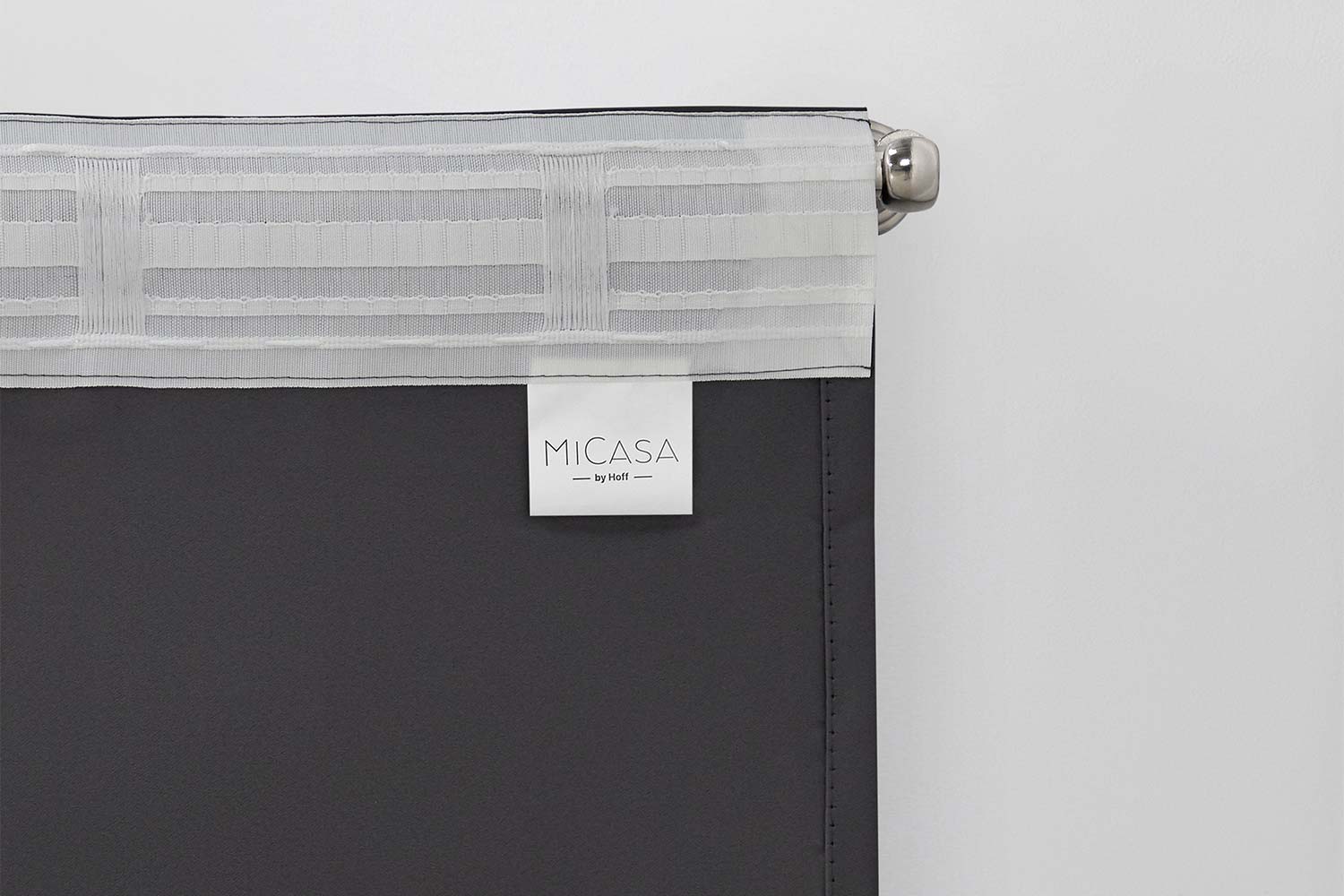 Штора MICASA Audry 150х280 см, 1 шт., цвет серый