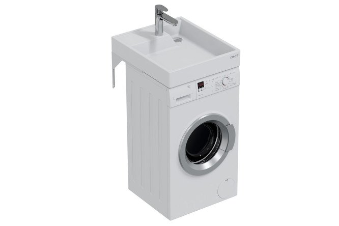 Изображение товара Подвесная раковина Санта Юпитер 50х10х60 см из литьевого мрамора белая