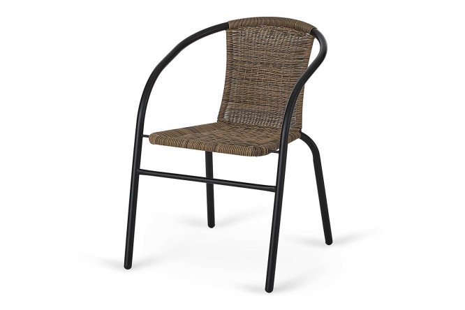 Изображение товара Стул Tiffany цвет каркаса чёрный, отделки коричневый