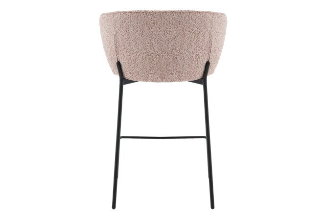 Стул барный Stool Group Тисдейл 56х94.5х56 см, цвет обивки розово-персиковый, ножек чёрный