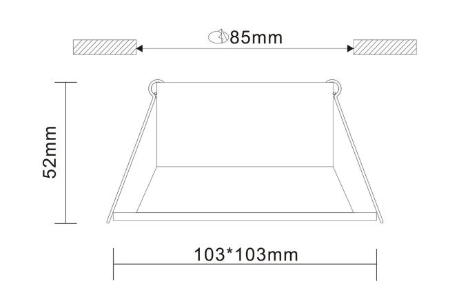 Светильник встраиваемый ST LUCE ST207 3 кв.м, 10.3x5.2x10.3 см, GU10