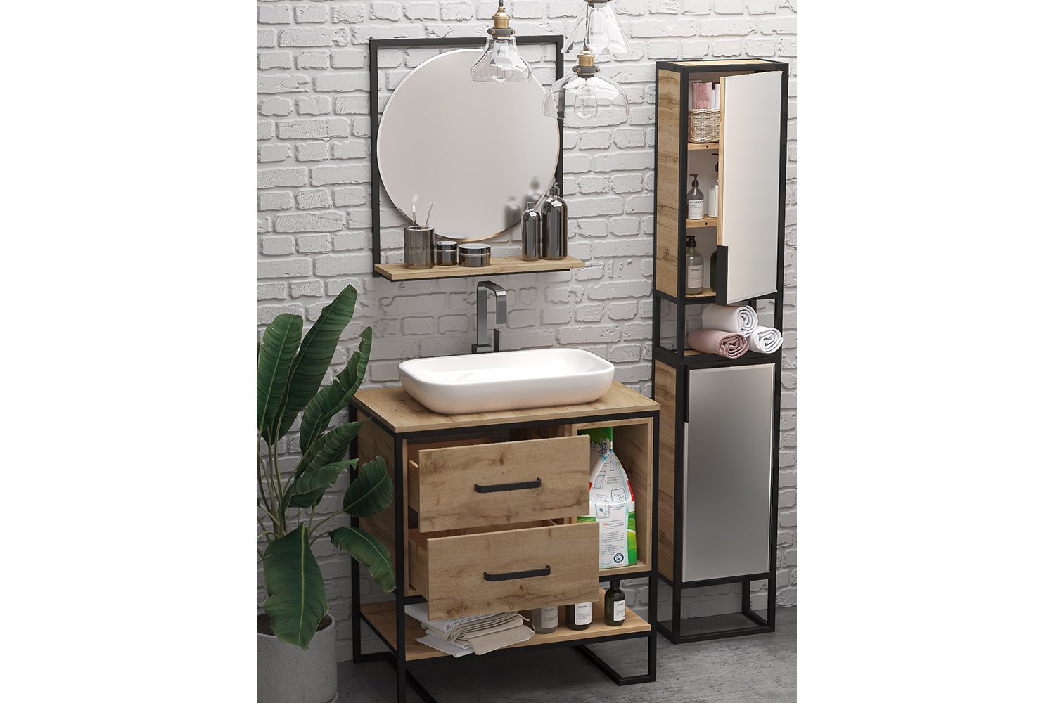 Зеркало 1Marka Grunge Loft 60х70 см