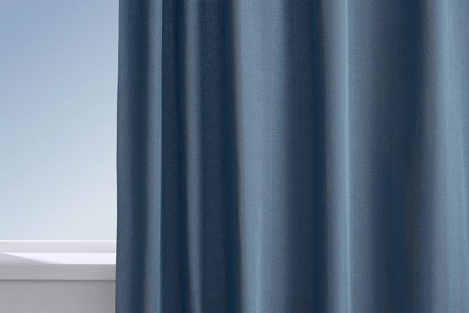 Изображение товара Штора HOFF Акварель 145x300 см голубая жаккард универсальная лента