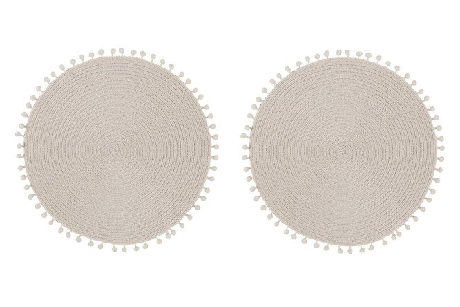 Изображение товара Набор индивидуальных салфеток All-19/2 с бахромой для сервировки стола