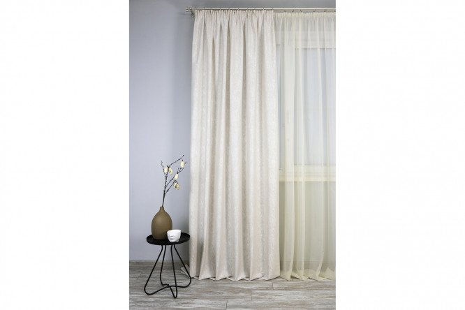 Изображение товара Штора Сабина 160x270 см крем, крепление на ленте, 1 шт.