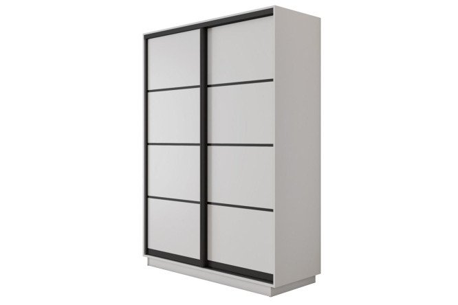 Изображение товара Шкаф-купе Slide-2 v.2 160x220x60 см, белый снег/чёрный профиль Изображение товара Шкаф-купе Slide-2 v.2 160x220x60 см, белый снег/чёрный профиль