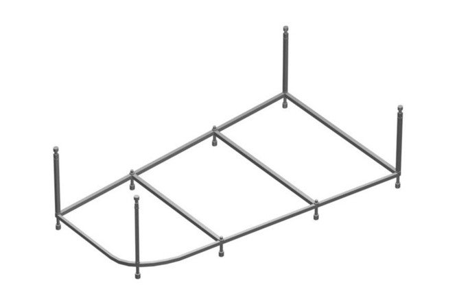 Изображение товара Каркас для ванны AM.PM Spirit W72A-160-100W-R2 137.5x54x100 см надежная поддержка комфорт и безопас