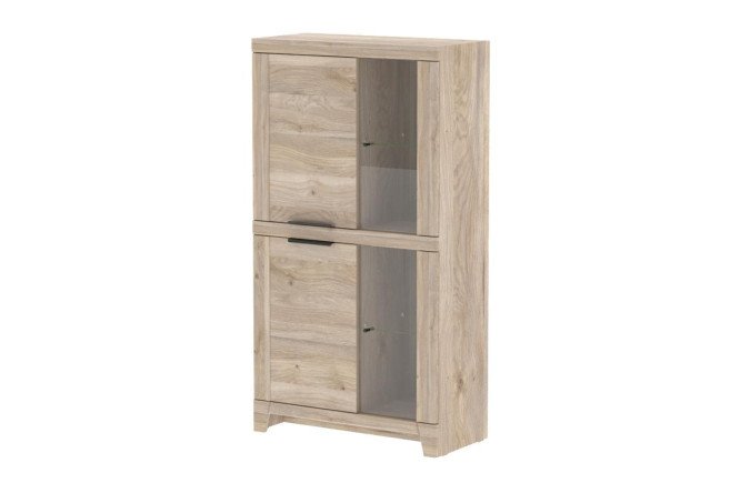 Изображение товара Пенал низкий Юта со стеклом - современная мебель для хранения