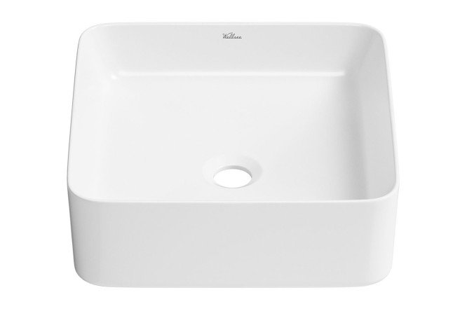 Изображение товара Накладная раковина Mint 338101000 37х14х37 см белый фарфор глянцевая