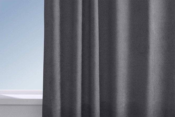 Штора ESTUDI BLANCO Hazel 180х300 см, 1 шт., цвет графитовый