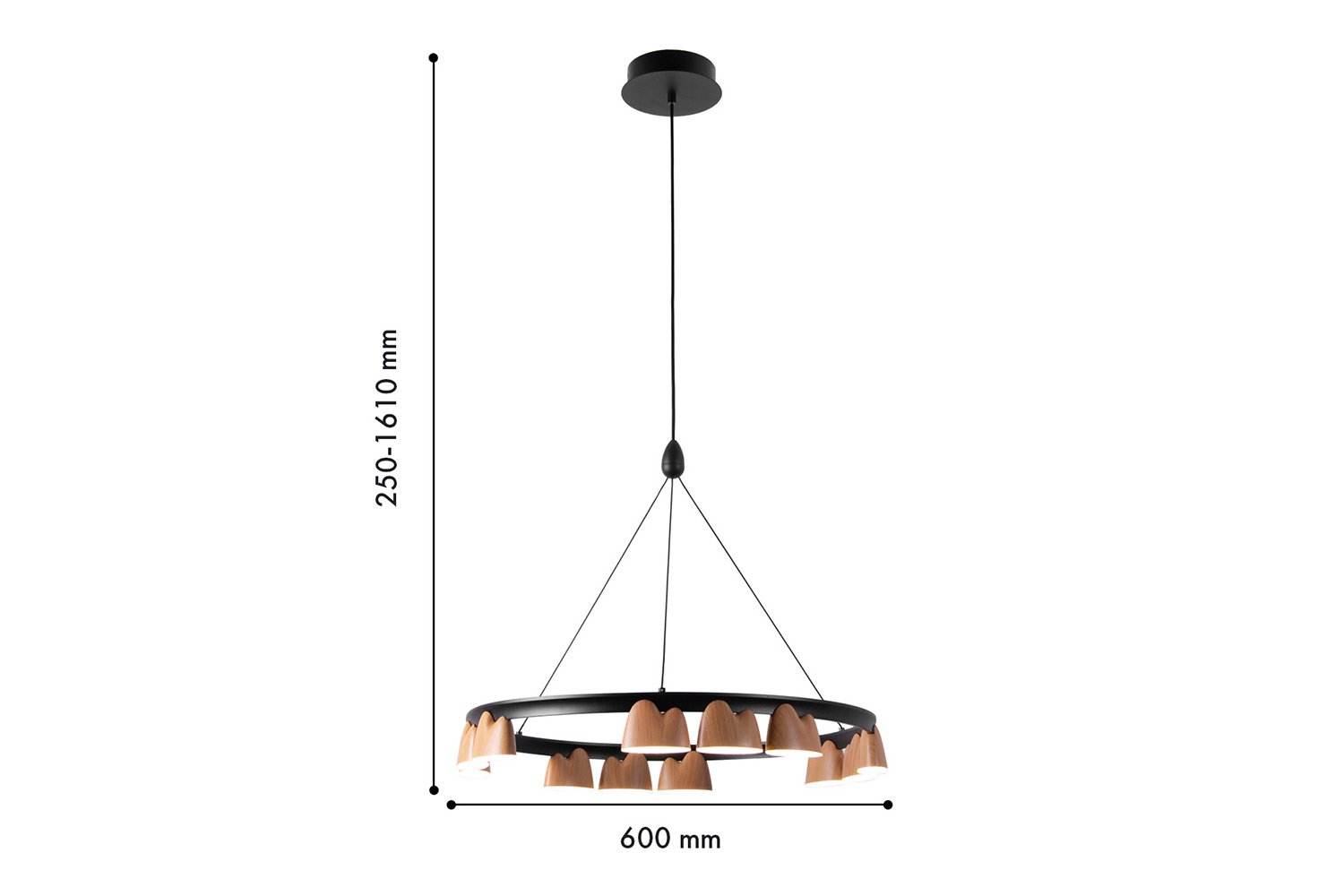 Люстра подвесная FAVOURITE Interline 12 кв.м., LED, 60 см
