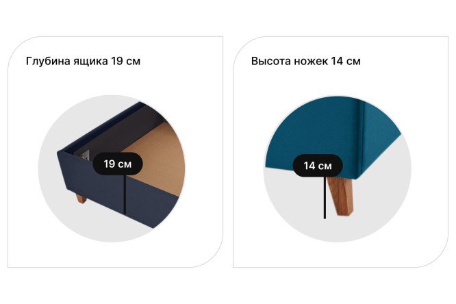 Кровать с подъёмным механизмом SCANDICA Jenny цвет морской 200х200 см