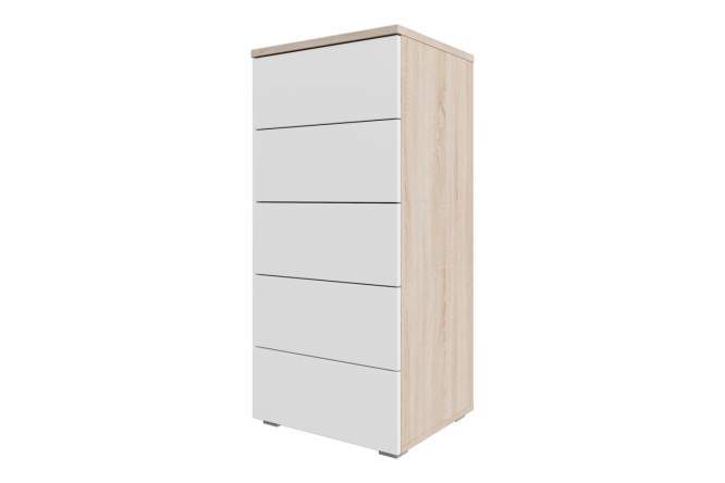 Изображение товара Комод Оскар Лайн 50,2х109,2х44 см дуб сонома белый с push to open