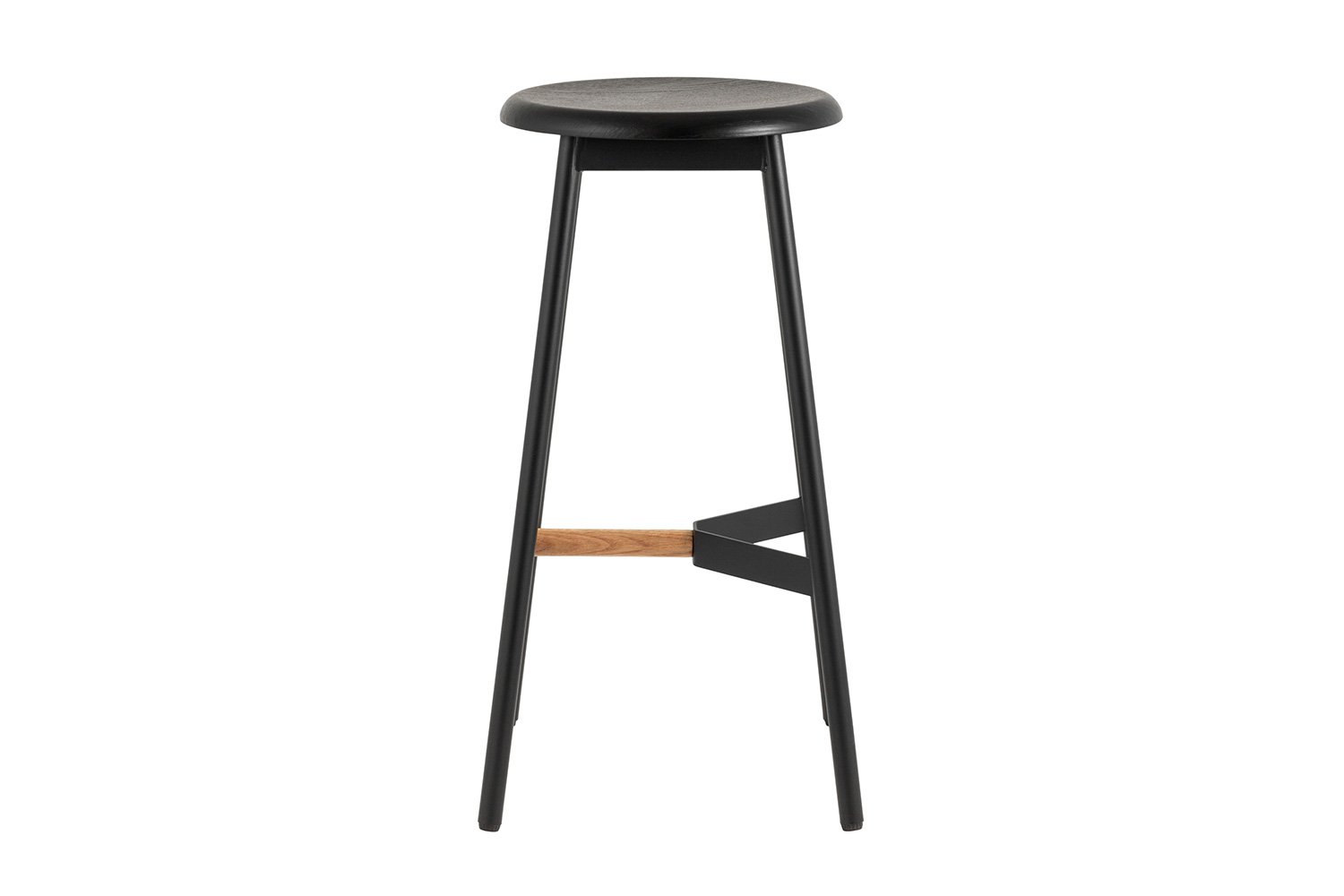Стул барный Stool Group Knobb 41х75х36 см, цвет сидушки чёрный, ножек чёрный