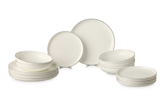 Изображение товара Обеденный сервиз HOFF Велюте на 6 персон 18 предметов костяной фарфор