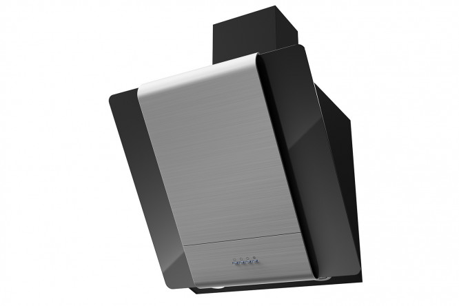 Изображение товара Вытяжка KRONAsteel TALLI 600 inox/black glass 3P черный стильный дизайн