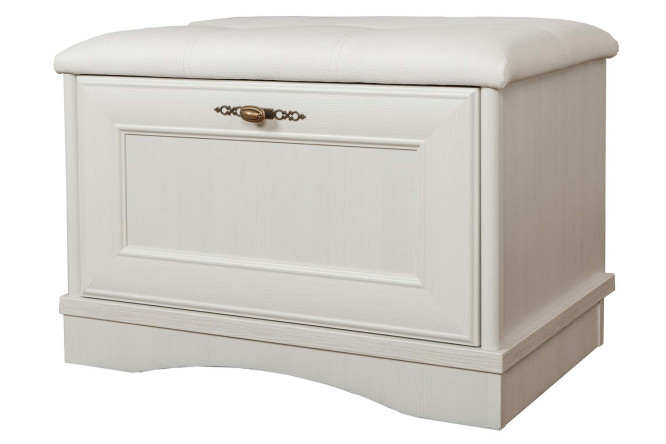 Изображение товара Тумба для обуви Турин 67х44х46 см с сосной карелией и белым сиденьем