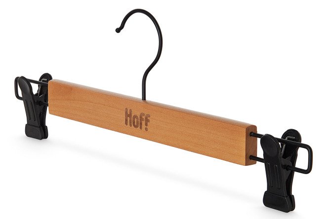 Изображение товара Вешалка для брюк и юбок HOFF Nature, бежевый с зажимами