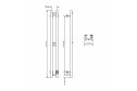 Полотенцесушитель MIXLINE Moon Graphite 556252 12х120 см