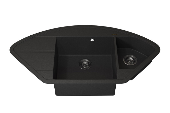 Изображение товара Мойка кухонная угловая врезная с крылом Quartz UPD-06 3910202123 100.6х51х21.7 см